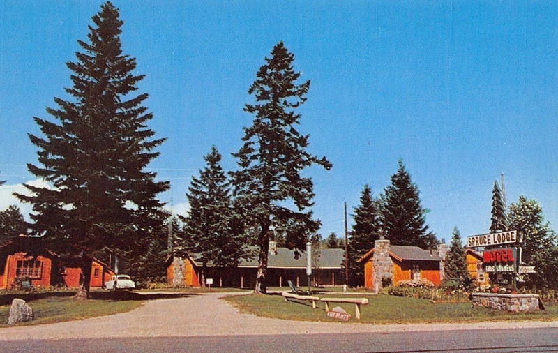 Spruce Lodge - Old Postcard (newer photo)